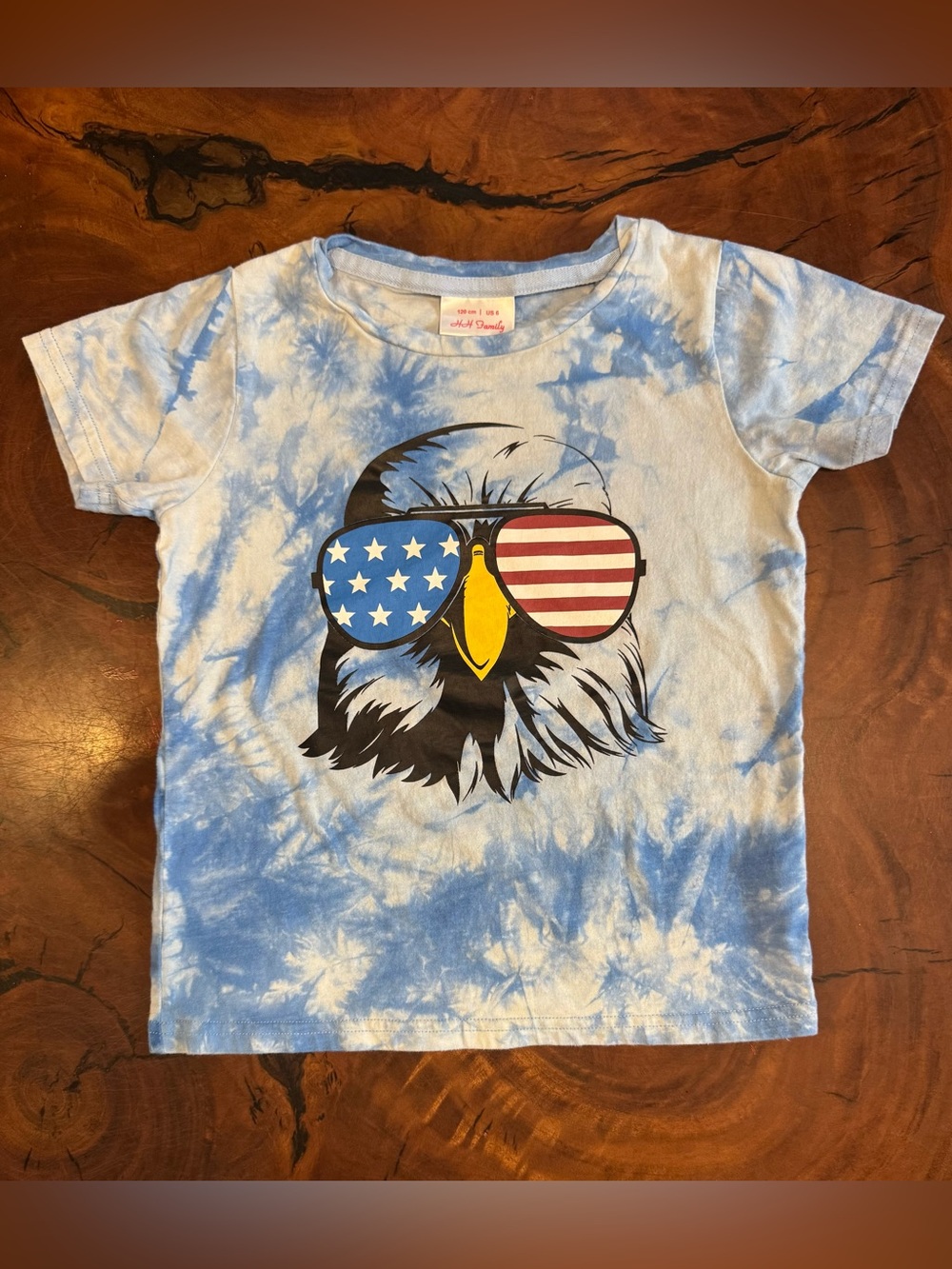 HH Family Kids Patriotic Eagle Tie-Dye T-Shirt